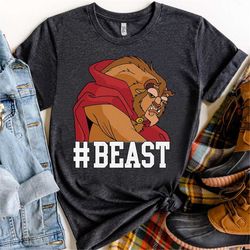 Disney Beauty & The Beast BEAST Game Face Graphic Shirt, Magic Kingdom Holiday Unisex T-shirt Family Birthday Gift Adult