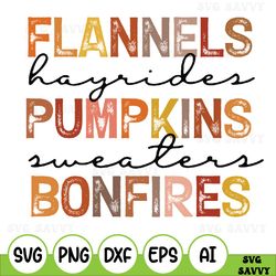 Flannels Hayrides Pumpkins Vintage Or Clean Svg, Fall Svg, Autumn Svg, Thanksgiving Svg, October, Svg