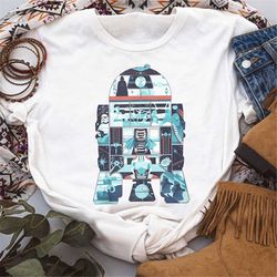 Star Wars R2-D2 Story Fill Darth Vader Yoda Kenobi Anakin Shirt Magic Kingdom Trip Unisex T-shirt Family Birthday Gift A
