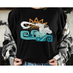 Disney Moana Maui Hook Surf and Sun Gradient Graphic Shirt, Magic Kingdom WDW Unisex T-shirt Family Birthday Gift Adult