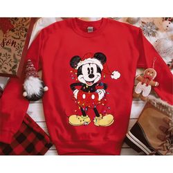 Mickey Mouse Christmas Lights Shirt, Mickey's Very Merry Christmas Party Shirt, Disneyland Holiday Vacation Gift, Disney