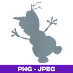 Disney Frozen Pocket Olaf Silhouette V2 , PNG Design, PNG Instant Download