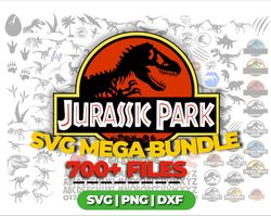 Jurassic Park SVG Bundle for Cricut and Sublimation Printing Dinosaur SVG Cut Files Silhouette Cameo Dinosaur Font Symbo