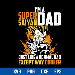 I'm A Super Saiyan Dad Svg, Father's Day Svg, Png Dxf Eps Digital File