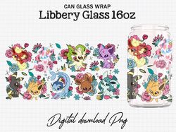 Pokemon Pikachu Tumbler 20oz Skinny Wrap, Spring Flowers Can Glass, Cute Design Png For Cup Coffee,  Pokemon birthday p