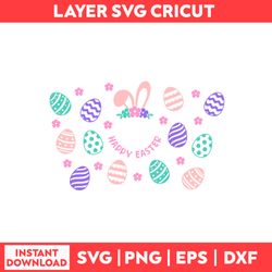Happy Easter Bunny Full Wrap Svg, Happy Easter Bunny Svg, Bunny Svg, Happy Easter Svg - Digital File