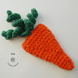 CROCHET PATTERN - Carrot Lovey, Cute Pattern, Crochet Carrot Pattern, Crochet Plushie Pattern, Amigurumi Tutorial