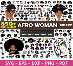 Afro Women SVG Bundle, Afro Woman SVG, Afro Queen Svg, Afro Lady Svg, afro girl svg, african american svg, Black Woman,