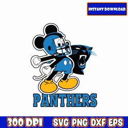 Carolina Panthers Mickey, Carolina SVG, Football, Sublimation Design, Digital Illustration, Instant Download