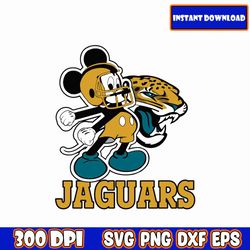 Mickey Football, Jacksonville Jaguars Mickey SVG, Football, Sublimation Design, Digital Illustration, Instant Download