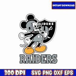 Mickey Football, Las Vegas Raiders Mickey SVG, Football, Sublimation Design, Digital Illustration, Instant Download