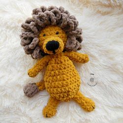 CROCHET PATTERN - Lion Lovey, Cute Lion Pattern, Crochet Animal Pattern, Crochet Plushie Pattern, Amigurumi Tutorial