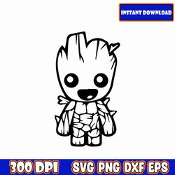 Baby groot svg, baby on board, Groot SVG, Silhouette Cut Files, png, Sublimation, Svg for Cricut, Svg for Shirts