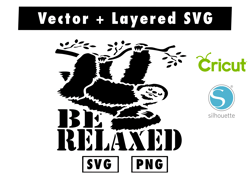be relaxed SVG & PNG files for cricut machine , anime svg , manga svg , Goku svg