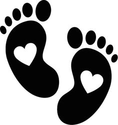 Baby Footprint SVG: Instant Download, Clipart, Cricut Files Baby Footprint SVG 150 .