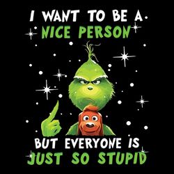 Nice Person Grinch Png, silhouette svg fies
