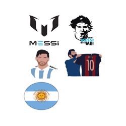Lionel Messi Argentina World Cup Team SVG