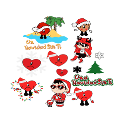 Baby Benito Merry Christmas Bad Heart Bundle SVG