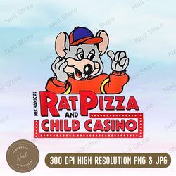 Mechanical Rat Pizza & Child CaSino png, digital download, PNG High Quality, PNG, Digital Download