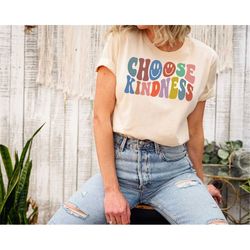 Choose Kindness Shirt, Be Kind Shirt, Smiley Face Shirt, Positive Shirt, Retro Be Kind Shirt,Boho Kindness Shirt,Boho Ra