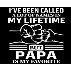 Ive Been Called A Lot Of Names In My Lifetime But Papa Is My Favorite Svg, Fathers Day Svg
