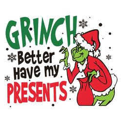 My Presents Grinch Svg, silhouette svg fies