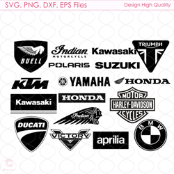 Motorcycle Brands Logo Bundle, Famous Logo Svg, Motocycle Logo Svg, Brand Logo Svg