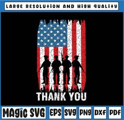 Patriotic American Flag Thank You Svg, Happy Memorial Day American Flag Svg, USA Flag Svg PNG, Memorial, 4th of July, Pa
