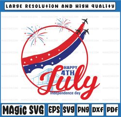 Happy 4th Of July Svg, American Flag Svg, Fireworks Patriotic Svg, Instant Download, Silhouette ,Fourth of July SVG, Ind