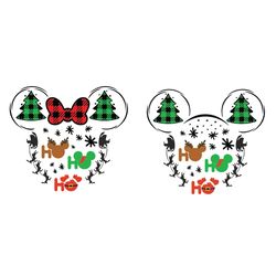 Reindeer Mickey Face Christmas Svg, silhouette svg fies