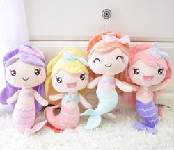 Lovely mermaid princess doll stuffed toy little girl(US Customers)