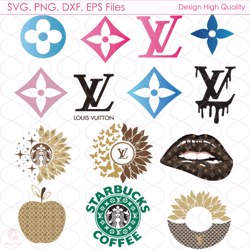 Louis Vuitton Logo Bundle Svg, LV Logo Svg, Trending Svg, Brand Logo Svg