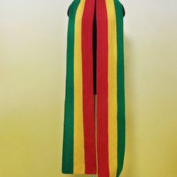 Crochet Rasta Scarf / Headband / Headwrap / Turban . LARGE SIZE . Handmade Reggae style Green Yellow Red