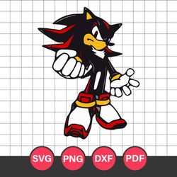 Shadow the Hedgehog Svg, Sonic Characters Svg, Sonic Svg, Cartoon Svg, Png Dxf Eps Digital File