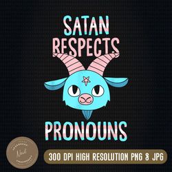 Satan Respects Pronouns Transgender Cute Pride Trans Flag Png, Trans flag svg, Transgender flag Vector Clipart, Trans