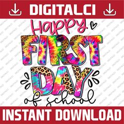 Back To School Teacher Student Happy First Day Of School PNG File Sublimation