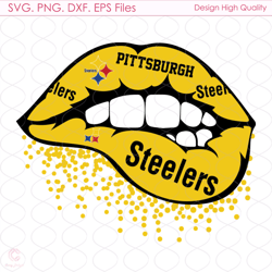 Pittsburgh Steelers Inspired Lips Svg, Sport Svg, Pittsburgh Steelers Svg, Steelers Lips Svg, Steelers Logo