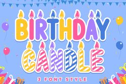 birthday candle font