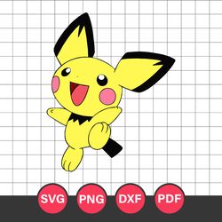 Cute Pikachu Svg, Pokemon Characters Svg, Pokemon Svg, Anime Svg, Png Dxf Eps Digital File