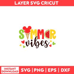 Summer Vibes Svg, Summer Svg, Mickey Mouse Svg - Digital File