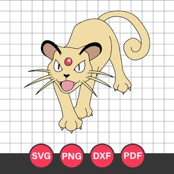 Persian Svg, Pokemon Characters Svg, Pokemon Svg, Anime Svg, Png Dxf Eps Digital File