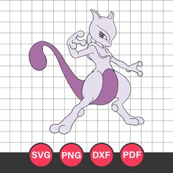 Mewtwo Svg, Pokemon Characters Svg, Pokemon Svg, Anime Svg, Png Dxf Eps Digital File