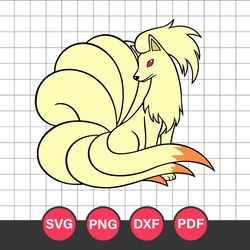 Ninetales Svg, Pokemon Characters Svg, Pokemon Svg, Anime Svg, Png Dxf Eps Digital File