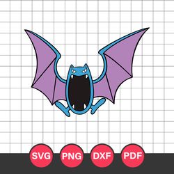 Golbat Svg, Pokemon Characters Svg, Pokemon Svg, Anime Svg, Png Dxf Eps Digital File