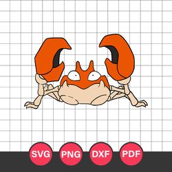 Krabby Svg, Pokemon Characters Svg, Pokemon Svg, Anime Svg, Png Dxf Eps Digital File