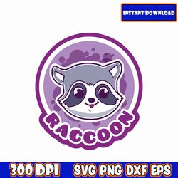 Raccoon SVG I Animal Doodle SVG bundle | Animal svg | Doodle svg | Safari animal svg | farm animal svg | Cute animal svg