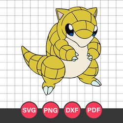Sandshrew Svg, Pokemon Characters Svg, Pokemon Svg, Anime Svg, Png Dxf Eps Digital File