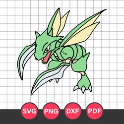 Scyther Svg, Pokemon Characters Svg, Pokemon Svg, Anime Svg, Png Dxf Eps Digital File
