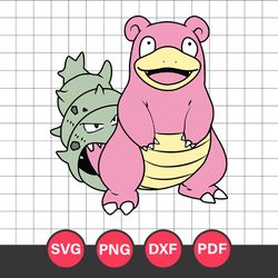 Slowbro Svg, Pokemon Characters Svg, Pokemon Svg, Anime Svg, Png Dxf Eps Digital File