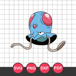 Tentacool Svg, Pokemon Characters Svg, Pokemon Svg, Anime Svg, Png Dxf Eps Digital File